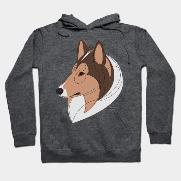 Rough Collie Hoodie by addillum